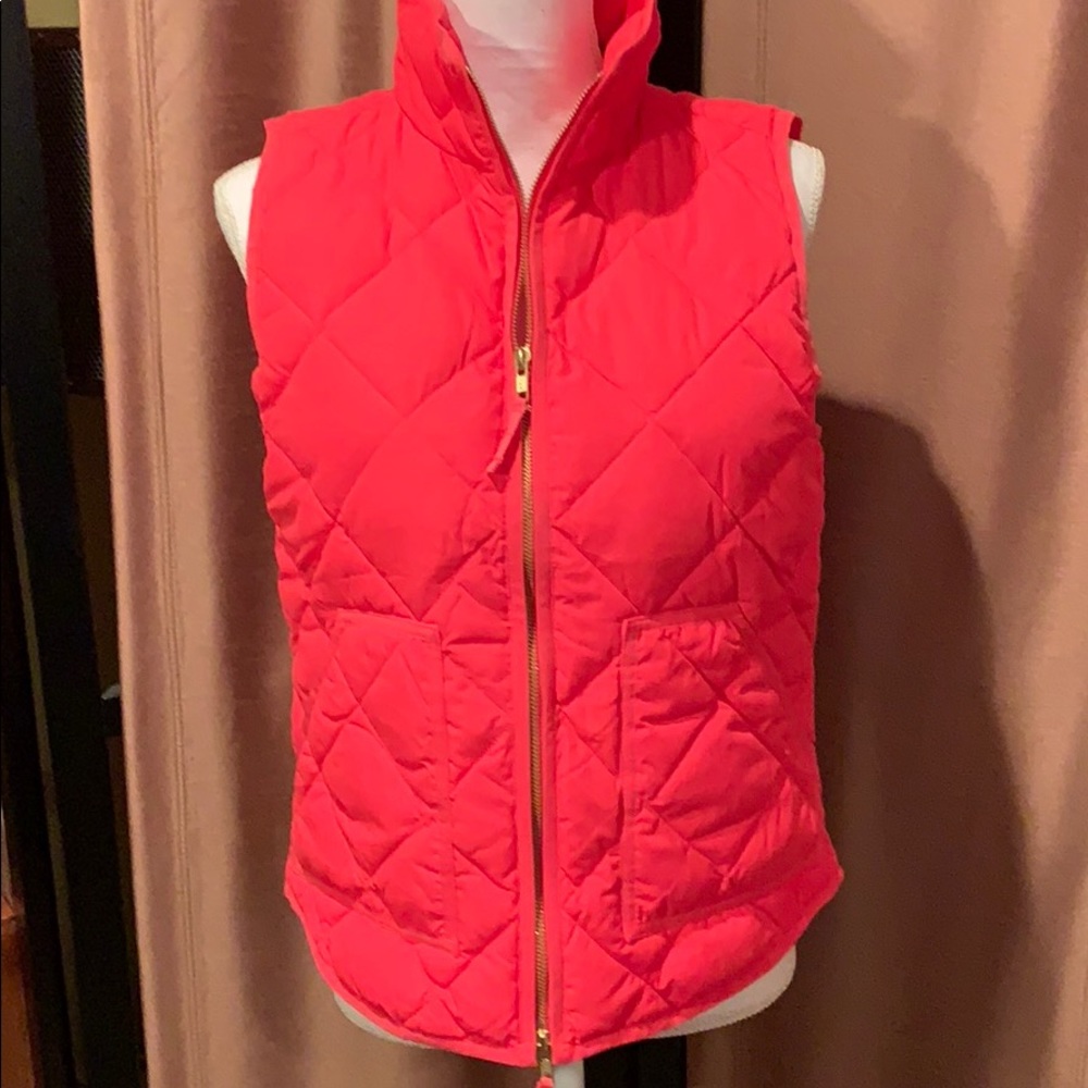 J Crew Solid Coral Pink Vest Size S